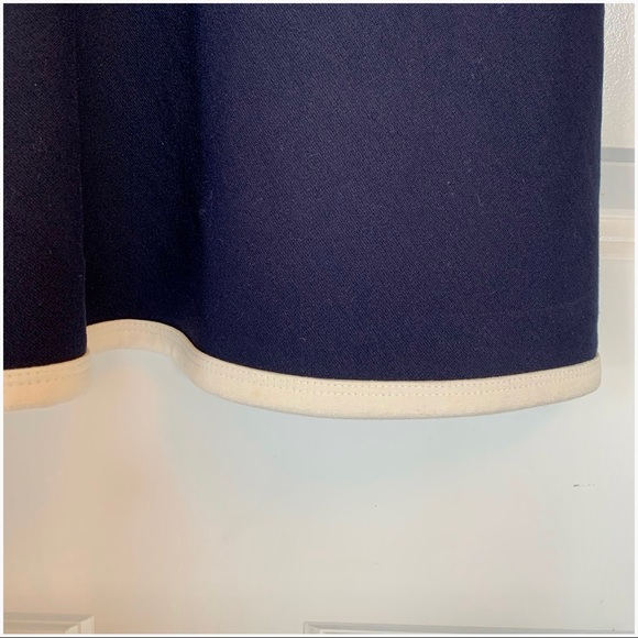 J CREW TIPPED GAMINE DRESS NAVY BLUE - Picture 7 of 9